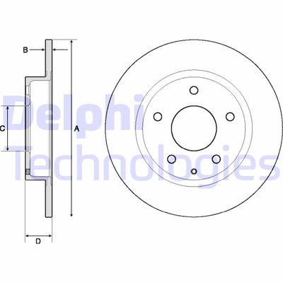 BG4707C DELPHI Тормозной диск