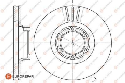 1618883680 EUROREPAR Тормозной диск
