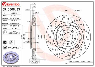 BZ9551 BRECO Тормозной диск