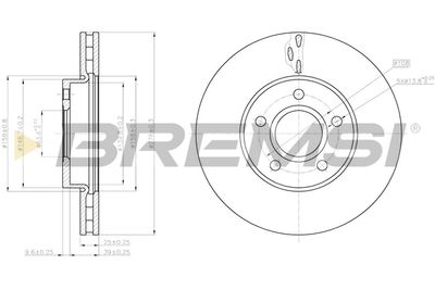 CD8062V BREMSI Тормозной диск