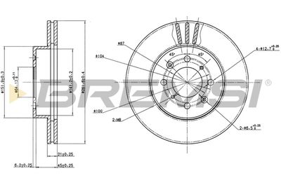 CD6448V BREMSI Тормозной диск