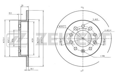 BS5733 ZEKKERT Тормозной диск