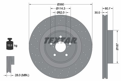 92199703 TEXTAR Тормозной диск
