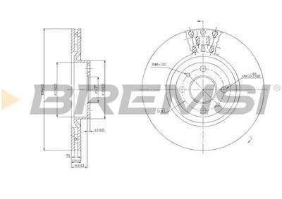 CD6220V BREMSI Тормозной диск