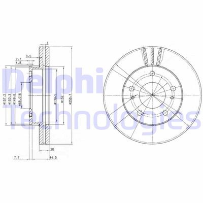 BG3127 DELPHI Тормозной диск