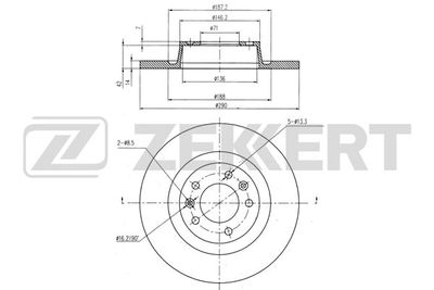 BS6346 ZEKKERT Тормозной диск