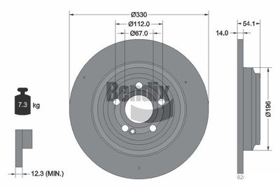 BDS2110HC BENDIX Braking Тормозной диск