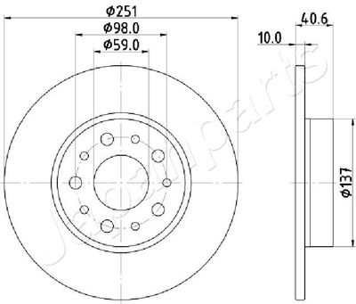 DP0211 JAPANPARTS Тормозной диск