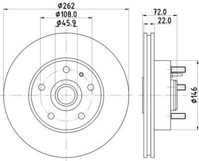 MDC545 MINTEX Тормозной диск