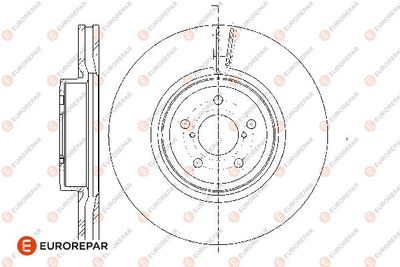 1676009380 EUROREPAR Тормозной диск