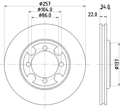 MDC782 MINTEX Тормозной диск