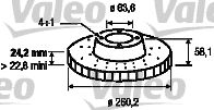 186166 VALEO Тормозной диск