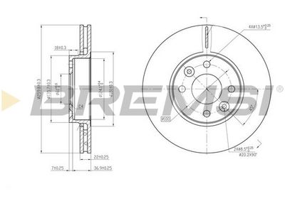 CD7201V BREMSI Тормозной диск