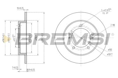 CD6233S BREMSI Тормозной диск