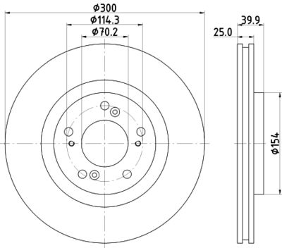 8DD355115561 HELLA Тормозной диск