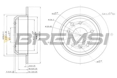 CD6287S BREMSI Тормозной диск