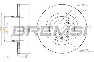 CD7744S BREMSI Тормозной диск