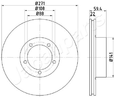 DP0401 JAPANPARTS Тормозной диск