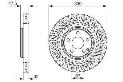 0986479334 BOSCH Тормозной диск