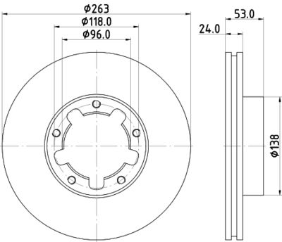 8DD355115221 HELLA PAGID Тормозной диск