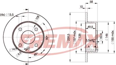 BD7291 FREMAX Тормозной диск