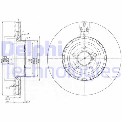 BG3818 DELPHI Тормозной диск