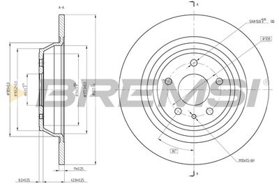 CD8338S BREMSI Тормозной диск