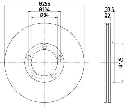 MDC924 MINTEX Тормозной диск