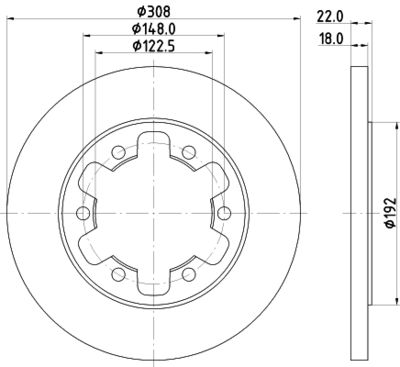 8DD355122831 HELLA Тормозной диск