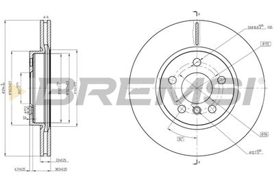 CD8613V BREMSI Тормозной диск