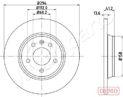 DP0307C JAPANPARTS Тормозной диск