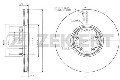 BS5347 ZEKKERT Тормозной диск