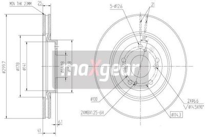 192301 MAXGEAR Тормозной диск