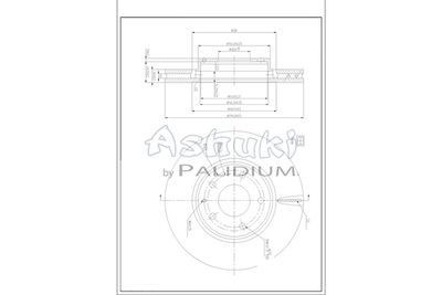 M61612 ASHUKI by Palidium Тормозной диск