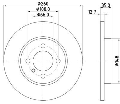 MDC336 MINTEX Тормозной диск