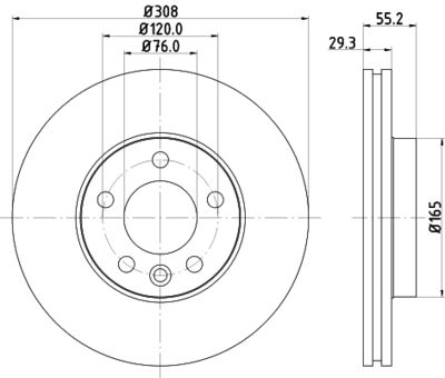 8DD355109661 HELLA PAGID Тормозной диск