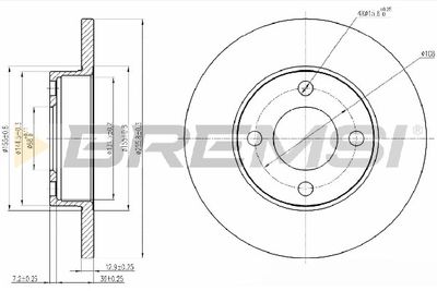 CD6048S BREMSI Тормозной диск