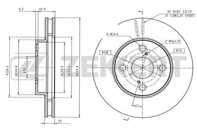 BS5379 ZEKKERT Тормозной диск