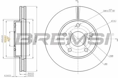 CD7668V BREMSI Тормозной диск