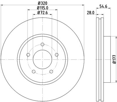 MDC2319 MINTEX Тормозной диск