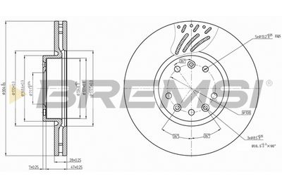 CD7324V BREMSI Тормозной диск