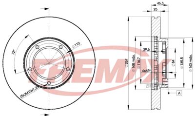 BD5180 FREMAX Тормозной диск