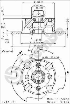 BS7320 BRECO Тормозной диск