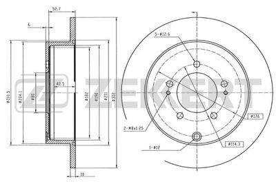 BS5158 ZEKKERT Тормозной диск