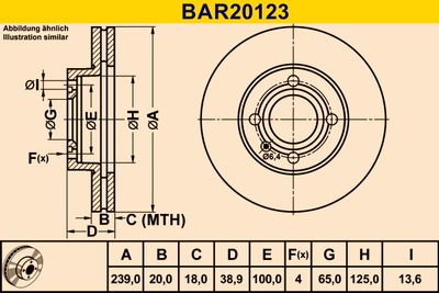 BAR20123 BARUM Тормозной диск