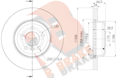 78RBD23555 R BRAKE Тормозной диск