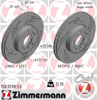 150129853 ZIMMERMANN Тормозной диск