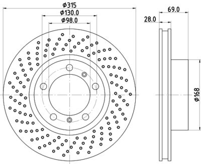 8DD355125051 HELLA Тормозной диск