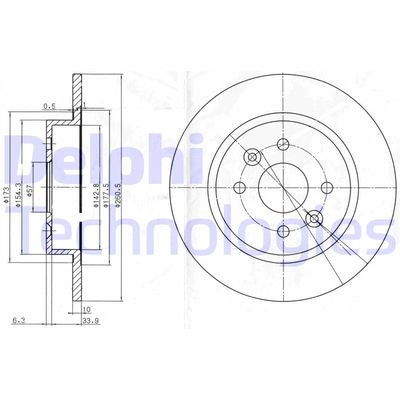 BG3804 DELPHI Тормозной диск