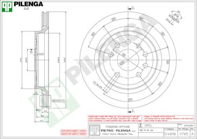 V765 PILENGA Тормозной диск